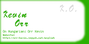 kevin orr business card